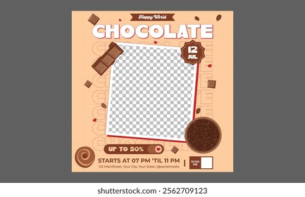 Chocolate Day Socials Media. International chocolate day banner, social media, and poster design