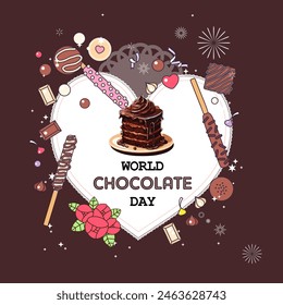 Chocolate Day Template Design Background 