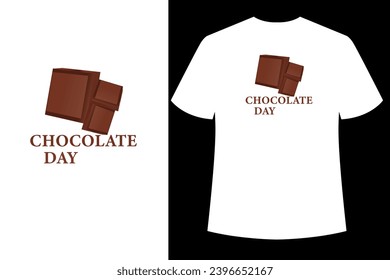 Camiseta Día del Chocolate, diseño único. Bonito diseño de camisetas. Me Gusta El Chocolate.