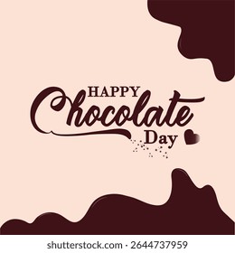 Chocolate Day typography poster   design 
