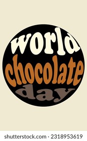 chocolate day, vector illustration, sticker
