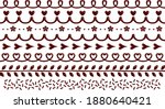 A chocolate decoration line material set that looks like it was drawn with a chocolate pen.