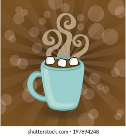 Chocolate design over brown background, vector illustration