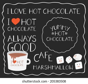 chocolate design over chalkboard vector illustration 