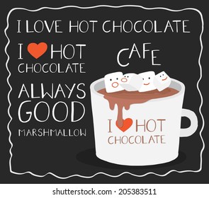 chocolate design over chalkboard vector illustration 