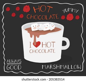 chocolate design over chalkboard vector illustration 