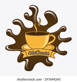 Chocolate design over white background, vector illustration