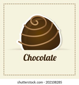 chocolate design over white background vector illustration
