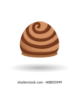 Chocolate design over white background, vector illustration