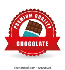 Chocolate design over white background, vector illustration