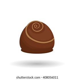 Chocolate design over white background, vector illustration