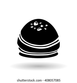 Chocolate design over white background, vector illustration
