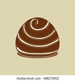 Chocolate design over white background, vector illustration