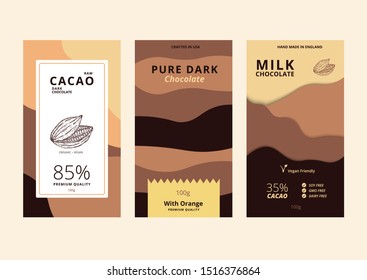 Chocolate Design Packaging  Vector Illustration