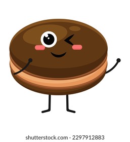 Chocolate dessert characters that can be reused in flat illustrations, these elements will create a delicious atmosphere, simple modern and elegant vector design.