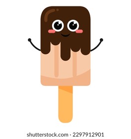 Chocolate dessert characters that can be reused in flat illustrations, these elements will create a delicious atmosphere, simple modern and elegant vector design.