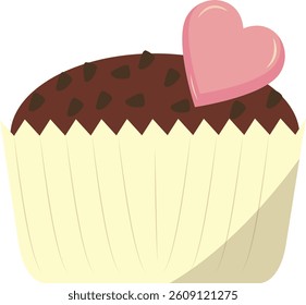 Chocolate Dessert Illustration with Cute Cartoon Design. Isolated Vector Icon.