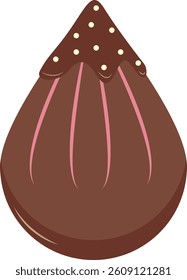 Chocolate Dessert Illustration with Cute Cartoon Design. Isolated Vector Icon.