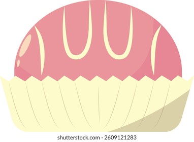 Chocolate Dessert Illustration with Cute Cartoon Design. Isolated Vector Icon.