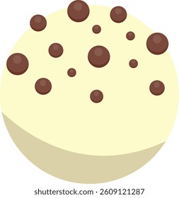 Chocolate Dessert Illustration with Cute Cartoon Design. Isolated Vector Icon.
