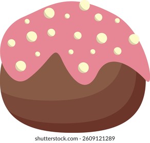 Chocolate Dessert Illustration with Cute Cartoon Design. Isolated Vector Icon.