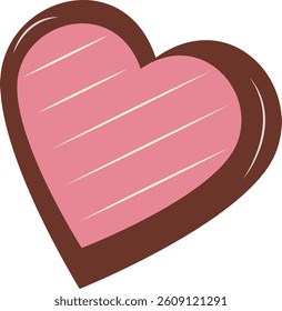 Chocolate Dessert Illustration with Cute Cartoon Design. Isolated Vector Icon.
