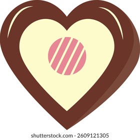 Chocolate Dessert Illustration with Cute Cartoon Design. Isolated Vector Icon.
