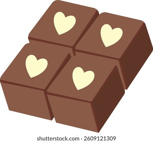Chocolate Dessert Illustration with Cute Cartoon Design. Isolated Vector Icon.