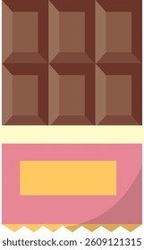 Chocolate Dessert Illustration with Cute Cartoon Design. Isolated Vector Icon.