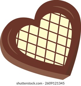 Chocolate Dessert Illustration with Cute Cartoon Design. Isolated Vector Icon.
