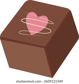 Chocolate Dessert Illustration with Cute Cartoon Design. Isolated Vector Icon.