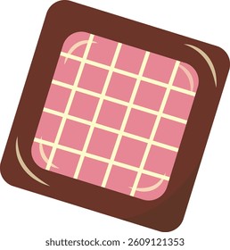 Chocolate Dessert Illustration with Cute Cartoon Design. Isolated Vector Icon.