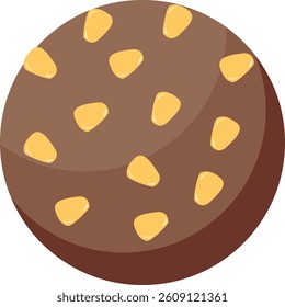 Chocolate Dessert Illustration with Cute Cartoon Design. Isolated Vector Icon.