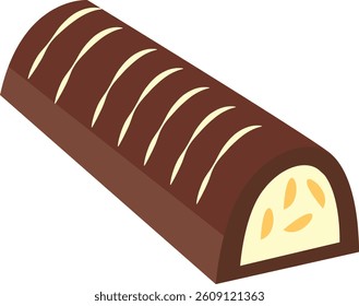 Chocolate Dessert Illustration with Cute Cartoon Design. Isolated Vector Icon.