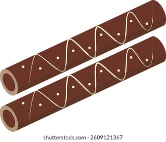 Chocolate Dessert Illustration with Cute Cartoon Design. Isolated Vector Icon.
