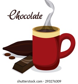 Chocolate digital design, vector illustration eps 10.