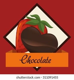 Chocolate digital design, vector illustration 10 eps graphic