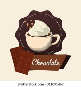 Chocolate digital design, vector illustration 10 eps graphic