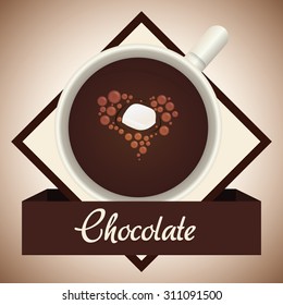 Chocolate digital design, vector illustration 10 eps graphic