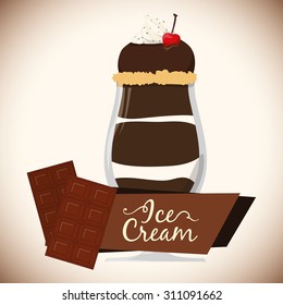 Chocolate digital design, vector illustration 10 eps graphic