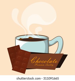 Chocolate digital design, vector illustration 10 eps graphic
