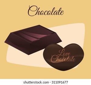 Chocolate digital design, vector illustration 10 eps graphic