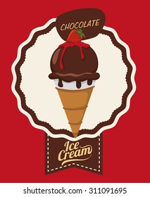Chocolate digital design, vector illustration 10 eps graphic