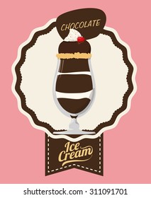 Chocolate digital design, vector illustration 10 eps graphic
