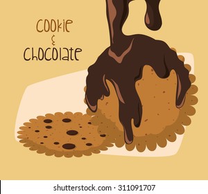 Chocolate digital design, vector illustration 10 eps graphic
