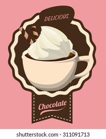 Chocolate digital design, vector illustration 10 eps graphic