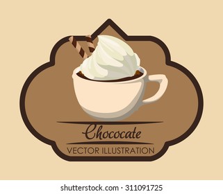 Chocolate digital design, vector illustration 10 eps graphic