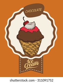 Chocolate digital design, vector illustration 10 eps graphic