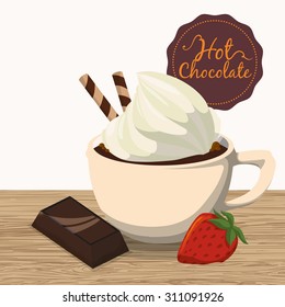 Chocolate digital design, vector illustration 10 eps graphic