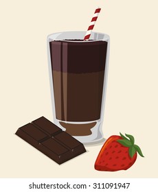 Chocolate digital design, vector illustration 10 eps graphic